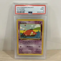 2000 Pokemon Team Rocket 1st Edition #67 Slowpoke PSA 9 MINT - Image 1