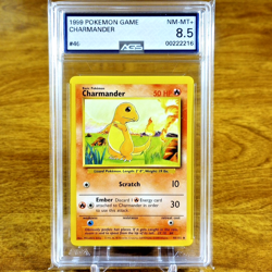 Pokemon Base Set Unlimited Charmander 46/102 AGS NM-MT+ 8.5 Common 1999 - Image 1