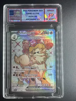 Arcanine Ex 224/198 Scarlet & Violet Base Ultra Rare Pokemon MVG 10 - Image 1