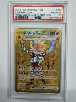 2024 POKEMON SVP PROMO ULTRA-PREMIUM COLLECTION #163 CINDERACE EX PSA 10 - Image 1