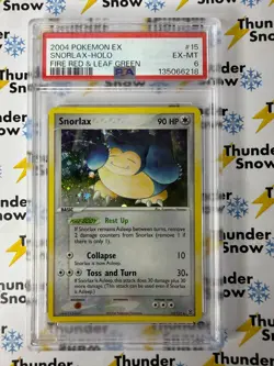 Snorlax Holo Fire Red & Leaf Green #15 2004 Pokemon EX PSA 6 - Image 1