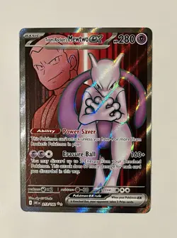 Pokemon TCG Team Rockets Mewtwo EX 213/182 Full Art Ultra Rare Near Mint English - Image 1