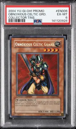 2004 YU-GI-OH! PROMO COLLECTOR TINS #EN006 OBNOXIOUS CELTIC GUARD PSA 6 - Image 1
