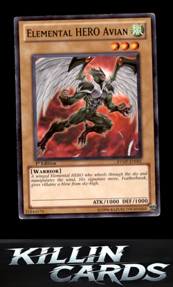 1st Edition Elemental HERO Avian RYMP-EN001 Common Ra Yellow Mega Pack YuGiOh Ca - Image 1