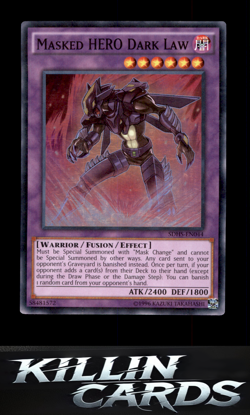 Masked HERO Dark Law SDHS-EN044 Super Rare Structure Deck: HERO Strike YuGiOh Ca - Image 1