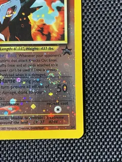 Pokemon TCG Entei #34 Reverse Holo Promo Card 2001 Black Star - Image 2