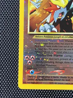 Pokemon TCG Entei #34 Reverse Holo Promo Card 2001 Black Star - Image 3