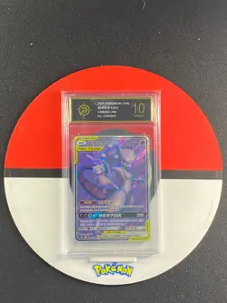 Pokemon S-Chinese Card Sun&Moon CSM2bC-164 SR Mewtwo & Mew-GX Grade10 - Image 1