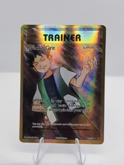 Pokemon TCG Evolutions Brock's Grit Holo Card 107/108 Full Art Ultra Rare - Image 1