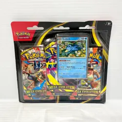 Mega Evolution 3 Pack Blister - Golduck - Sealed Pokemon Card Booster Pack - Image 1