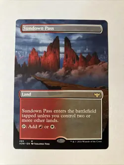 Sundown Pass Borderless Card #285 in NM Condition Innistrad: Crimson Vow, MTG - Image 1