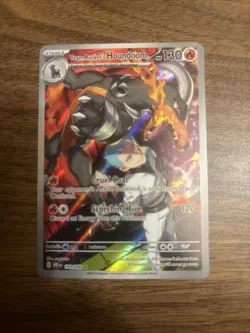 Pokemon TCG Team Rockets Houndoom Illustration Rare Card 191/182 Destined Rivals - Image 1