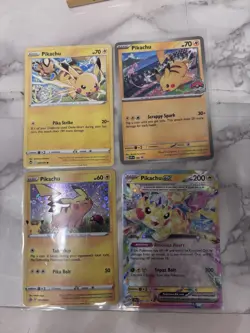 Pokemon Pikachu Lot 4 Cards Holo Promo Pikachu ex NM Bundle TCG - Image 1