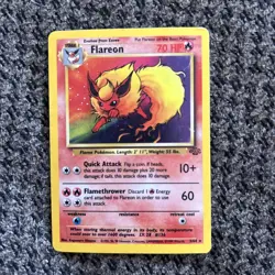 POKEMON Card Flareon 3/64 Jungle Set HOLO Rare Card WOTC Pokemon TCG - LP - Image 1