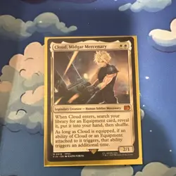 Magic: The Gathering Cloud, Midgar Mercenary Legendary Creature White Black M010 - Image 1