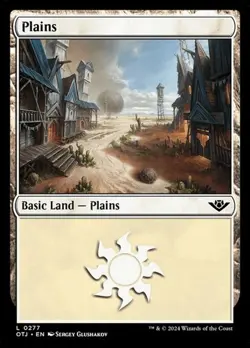 1x Plains (#277) - Foil NM Eng MTG - Outlaws Thunder Junction - Image 1