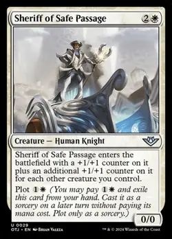 1x Sheriff of Safe Passage - Foil NM Eng MTG - Outlaws Thunder Junction - Image 1