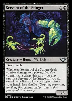 1x Servant of the Stinger NM Eng MTG - Outlaws Thunder Junction - Image 1