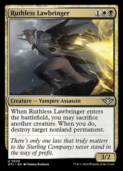 1x Ruthless Lawbringer NM Eng MTG - Outlaws Thunder Junction - Image 1