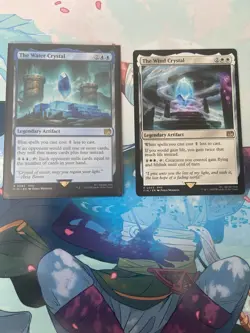 The Water Crystal & The Wind Crystal MTG Final Fantasy Rare Never Played - Image 1