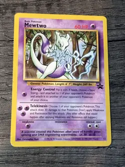 Pokemon TCG Mewtwo Black Star Promos #12 WOTC 1999 LP/MP - Image 1