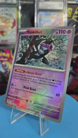 Pokemon Prismatic Evolutions #44/131 Munkidori Master Ball Holo - Image 1