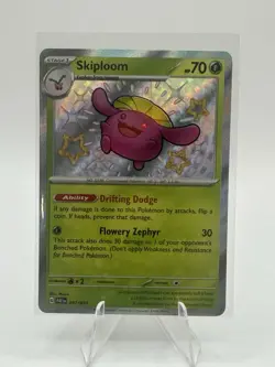 Pokemon TCG Skiploom 097/091 Baby Shiny Paldean Fates NM Condition - Image 1