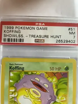 1999 POKEMON GAME SHADOWLESS KOFFING #51 PSA NM 7 - Image 5