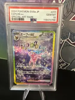 2024 Pokemon Espeon EX 211/187 SAR SV8a Terastal Festival Japanese PSA 10 - Image 1