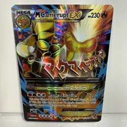 Pokemon Mega Camerupt EX TCG Full Art Alternate Black Star Promo XY198a LP/NM - Image 1