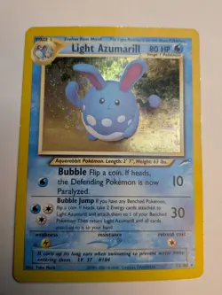 Pokemon TCG Light Azumarill 13/105 Neo Destiny Holo - Image 1