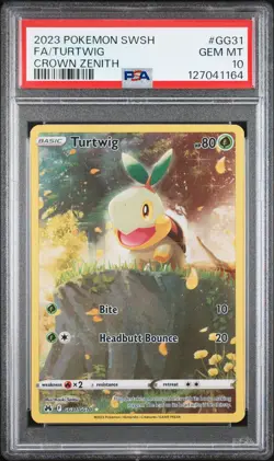 Pokemon TCG Crown Zenith: Turtwig GG31/GG70 PSA 10 - Image 1
