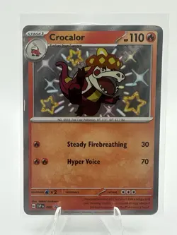 Pokemon TCG - Crocalor SVP080 Paldean Fates Promo Shiny Holo - Mint - Image 1