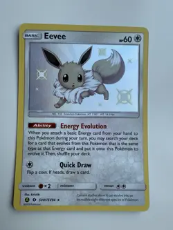 2019 POKEMON SM HIDDEN FATES #SV41/SV94 EEVEE SHINY VAULT RARE - Image 1