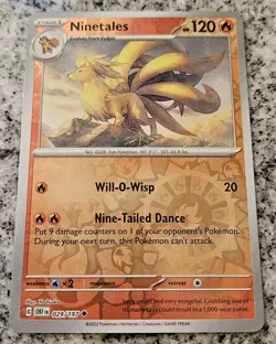 NINETALES Reverse Holo Scarlet Violet Obsidian Flames 29/197 Pokemon - Image 1