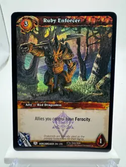 World of Warcraft TCG Foil Promo Worldbreaker Ruby Enforcer - Image 1