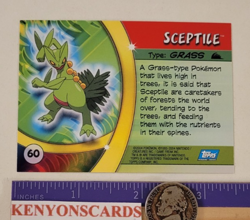 2004 POKEMON Sceptile #60 HOLO SILVER FOIL Advanced Challenge CARD NM/MT Topps - Image 5