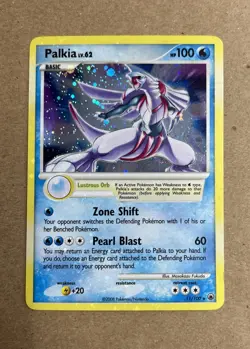 2008 Pokemon Majestic Dawn Palkia Holo Card 11/100 - Image 1