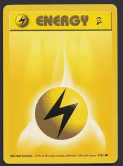 Electric Energy Pokemon Card, Base Set 2 128/130 - Image 1