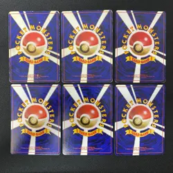 Fossil 1997 Normal Card Set of 6 Japanese Pokemon Card Old Back s007390 - Image 2