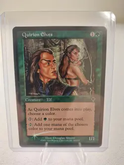 Vintage MTG Magic the Gathering Quirion Elves (foil) Invasion (#203) NM - Image 1