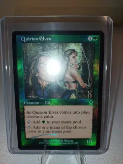 Vintage MTG Magic the Gathering Quirion Elves (foil) Invasion (#203) NM - Image 2
