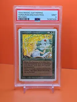 🟢🟢🟢 1994 Magic the Gathering Verduran Enchantress Revised PSA 9 🟢🟢🟢 - Image 1