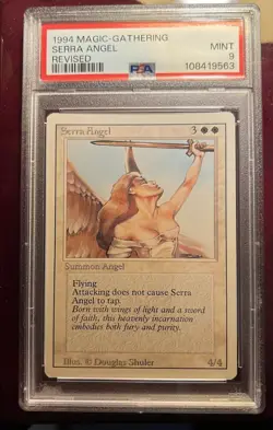 1994 Magic the Gathering Revised Serra Angel PSA 9 Mint - Image 1