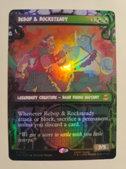 Foil Bebop & Rocksteady Showcase #0241 TMNT Rare NEAR MINT NM - Image 1