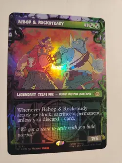Foil Bebop & Rocksteady Showcase #0241 TMNT Rare NEAR MINT NM - Image 2