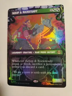 Foil Bebop & Rocksteady Showcase #0241 TMNT Rare NEAR MINT NM - Image 3