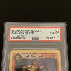 Pokemon Dark Charizard 1st Edition Non-Holo Rare 21/82 Team Rocket PSA 8 NM-MT - Image 2
