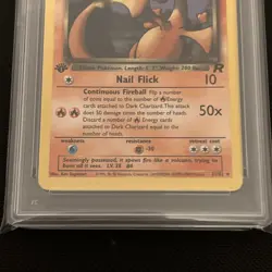 Pokemon Dark Charizard 1st Edition Non-Holo Rare 21/82 Team Rocket PSA 8 NM-MT - Image 3