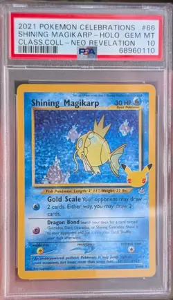 2021 Pokemon Celebrations Classic Collection Shining Magikarp PSA 10 Gem MT - Image 1